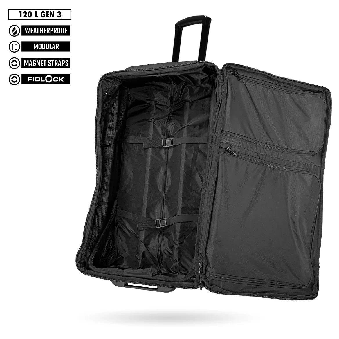 FNDN® 120L MODULAR WEATHERPROOF ROLLING GEARBAG - XL (GEN 3)