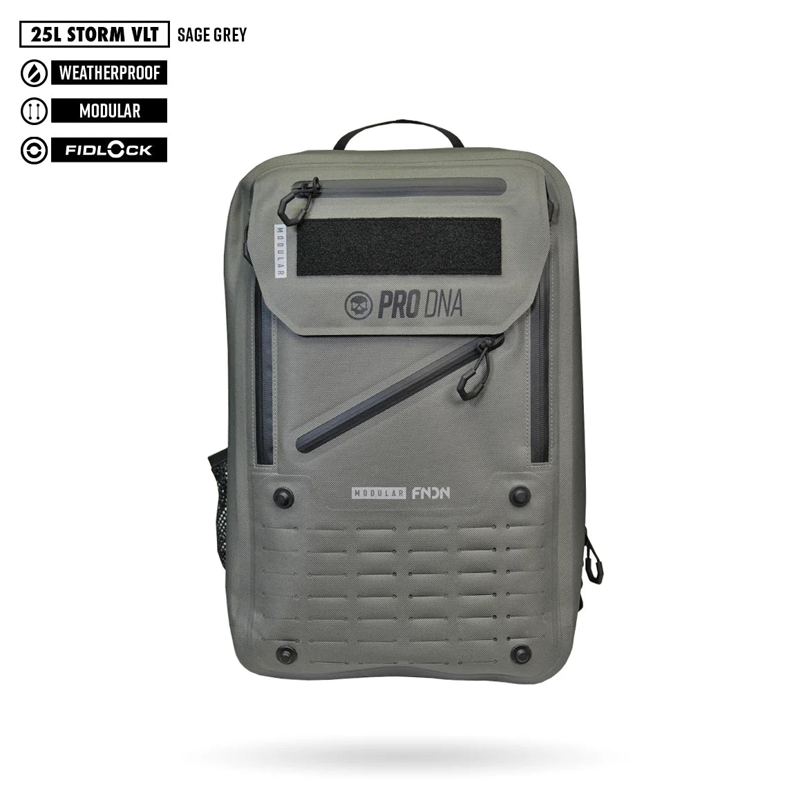 FNDN™ STORM VLT – MODULAR WEATHERPROOF BACKPACK - 25L Size Guide