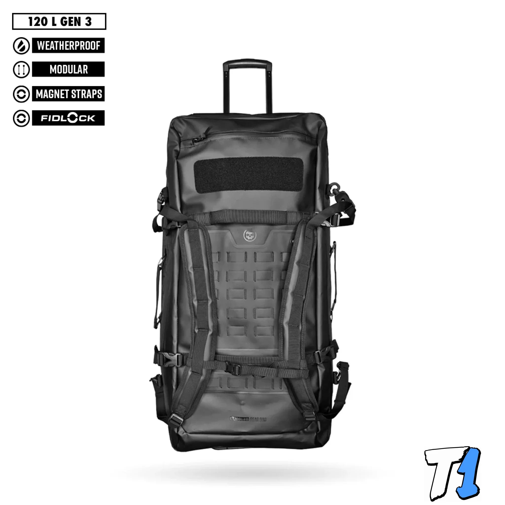 FNDN® 120L MODULAR WEATHERPROOF ROLLING GEARBAG - XL (GEN 3)