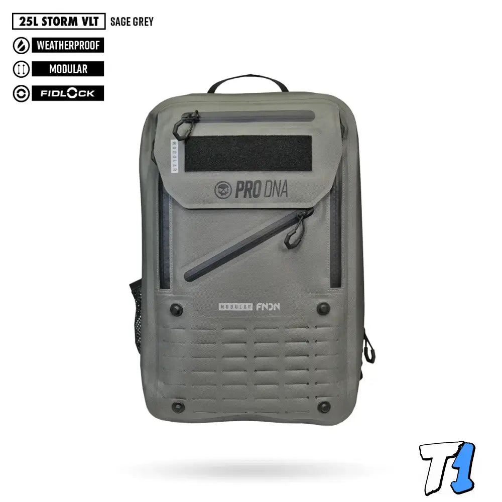 FNDN™ STORM VLT – MODULAR WEATHERPROOF BACKPACK - 25L Size Guide Sage Grey