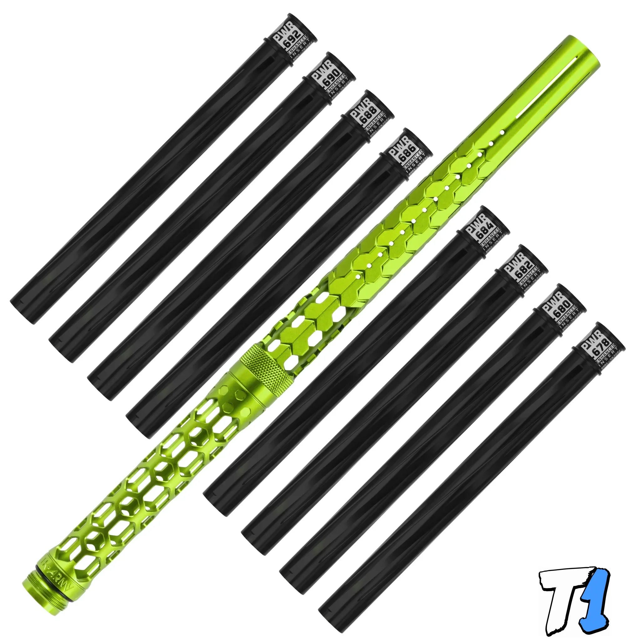 Hex PWR Barrel Kit - Lime - Black Inserts