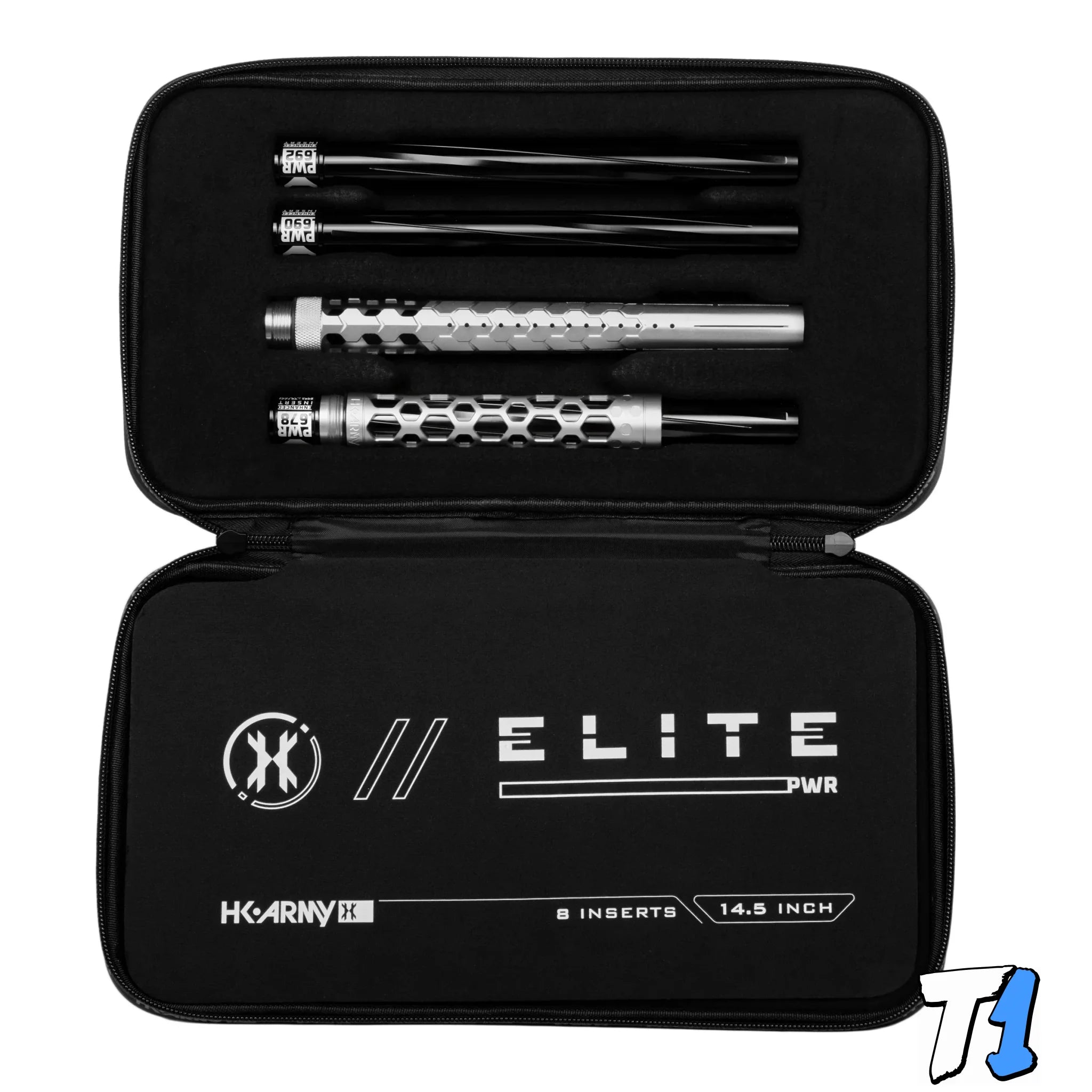 Hex PWR Barrel Kit - Silver - Black Inserts