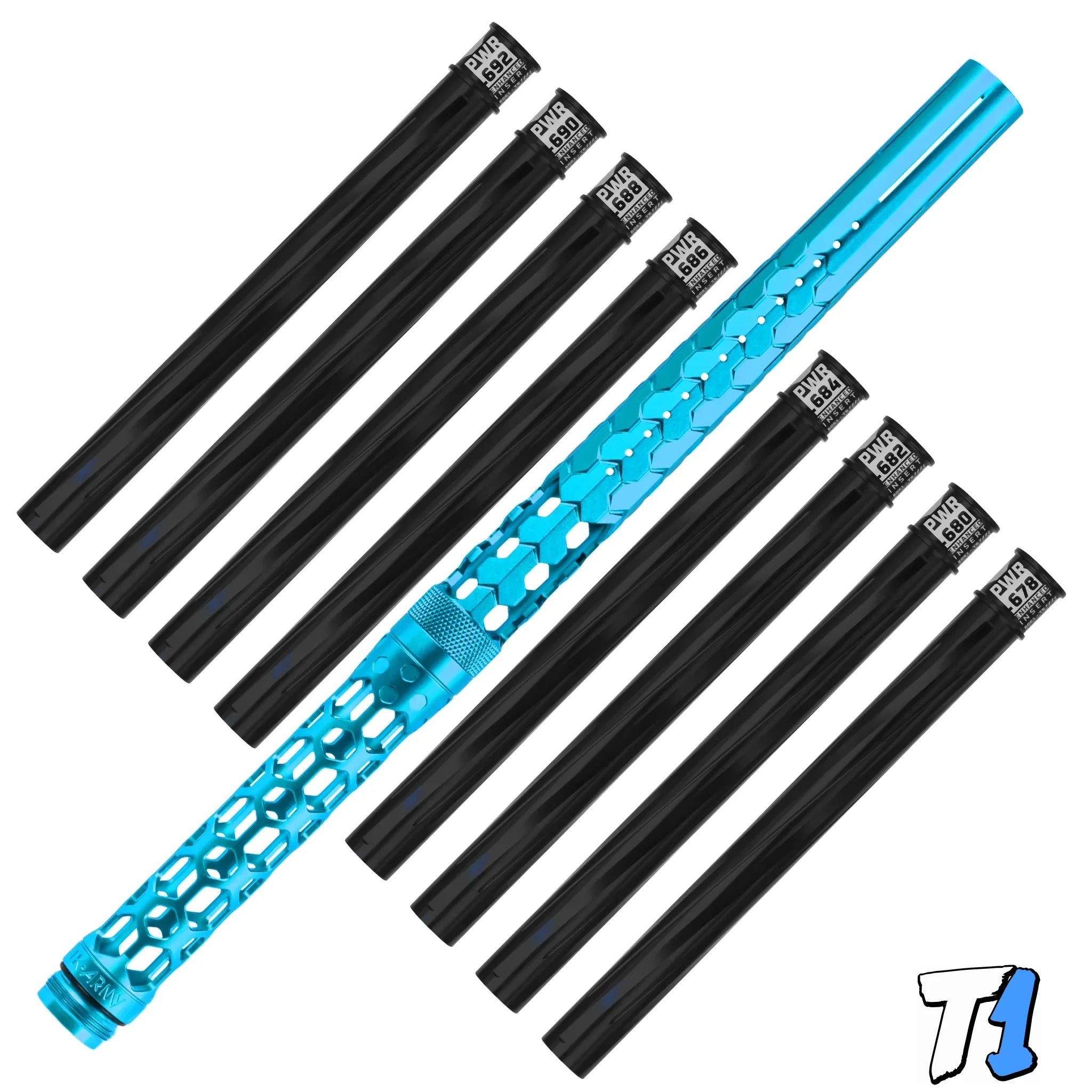 Hex PWR Barrel Kit - Teal - Black Inserts