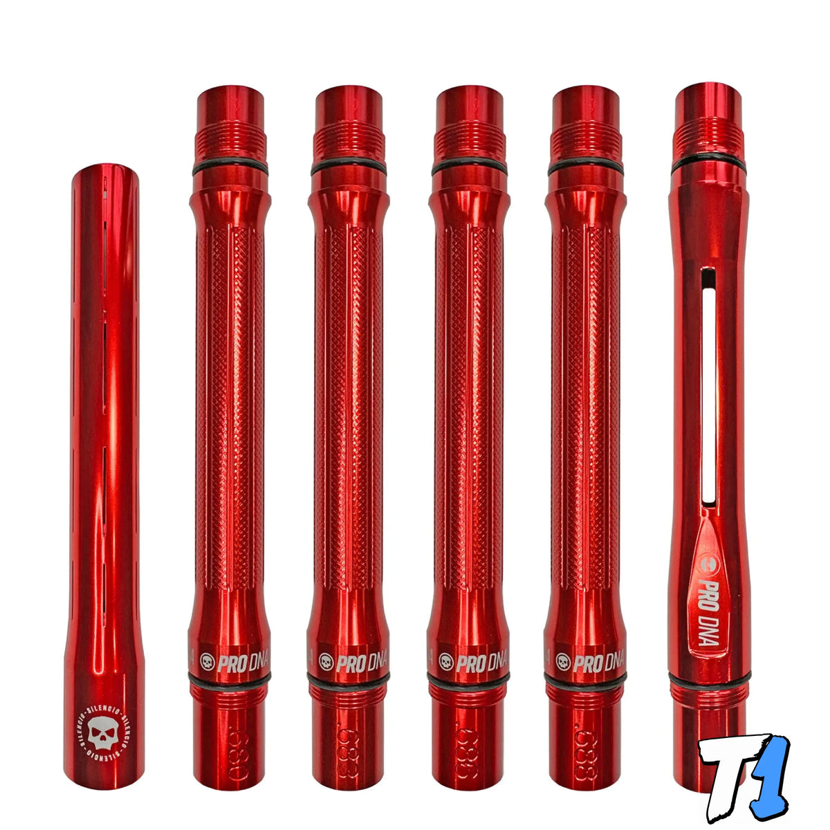 Infamous PRO DNA Silencio Barrel Kit - Gloss Red - Autococker - product photo 2