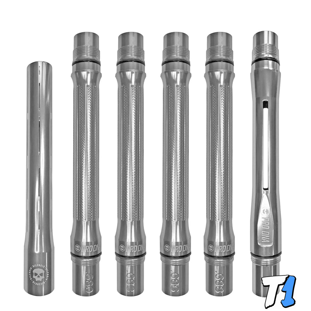 Infamous PRO DNA Silencio Barrel Kit - Gloss Silver - Autococker - product photo 2
