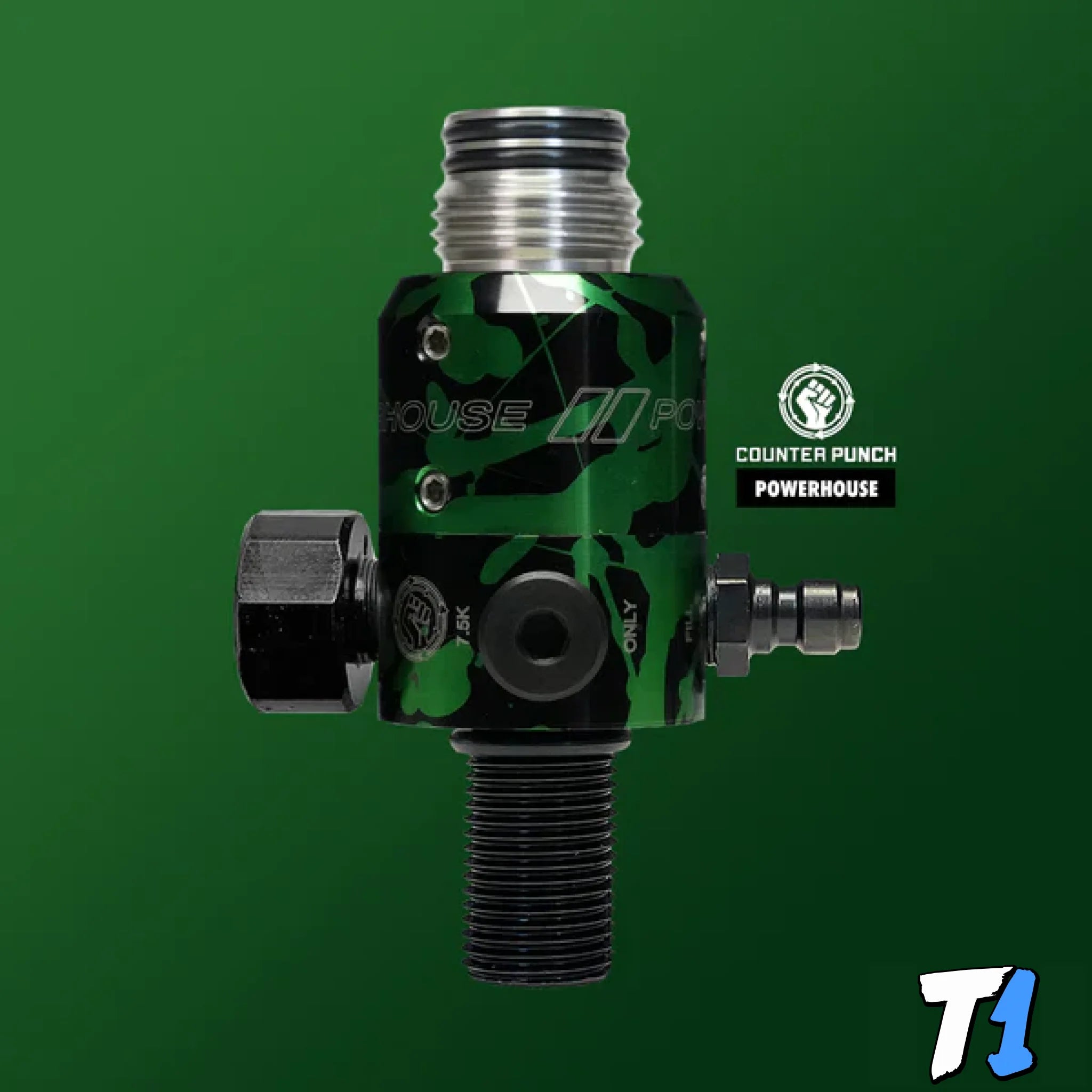 POWERHOUSE COUNTERPUNCH REGULATOR - SPLASH Black/Green Splash